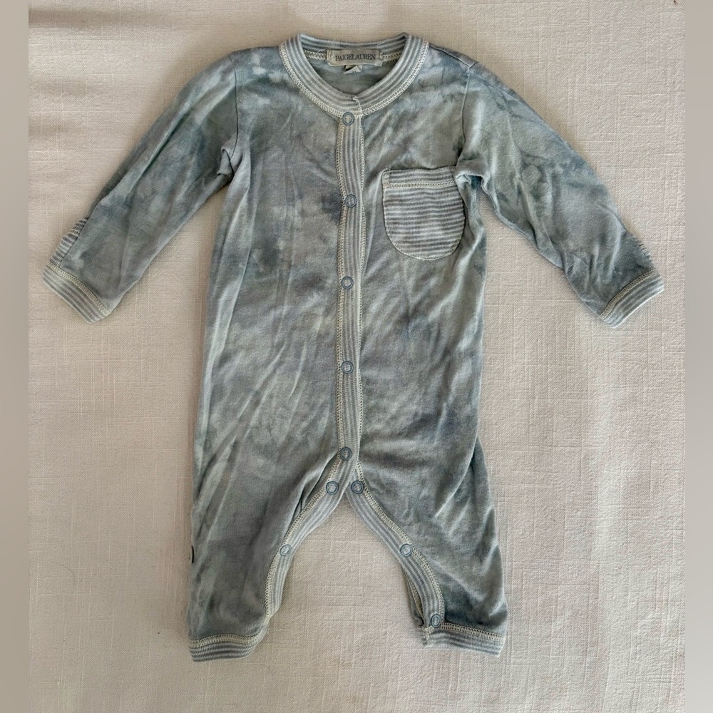 Paige Lauren Blue Tie-Dye Newborn One Piece